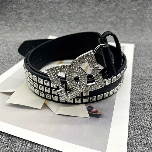 Punk Y2K Studded Belt for Grunge and Emo Styles