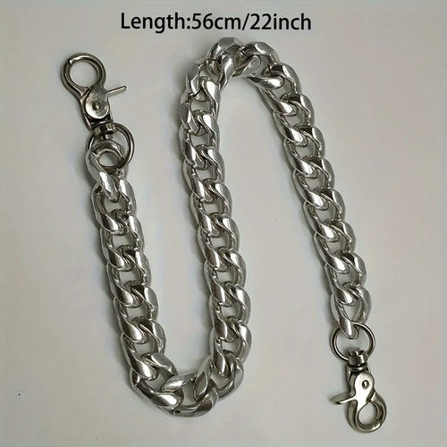 Punk Silver Wallet Chain for Y2K Grunge Style