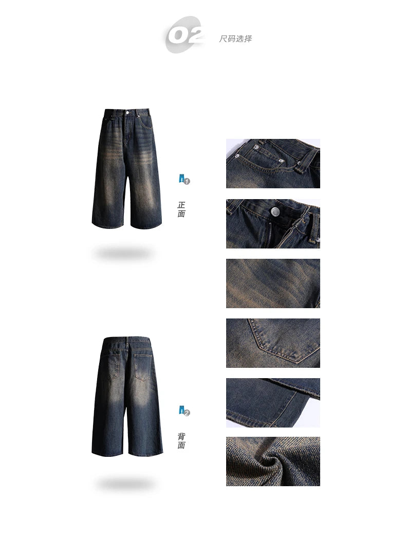 Ankle Cut Faded Baggy Jeans
