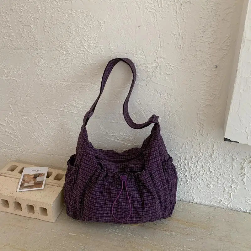 Simple Plaid Tote Bag