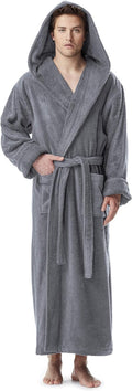 Luxurious Men's Full-Length Hooded Turkish Cotton Bathrobe - Ultimate Comfort and Style
