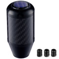Aluminum Carbon Fiber Shift Knob, Weighted Alloy Gear Shift Handle Lever Knob Fit Most Manual Automatic Vehicles with 3 Threaded Adapters, 8Mm 10Mm 12Mm