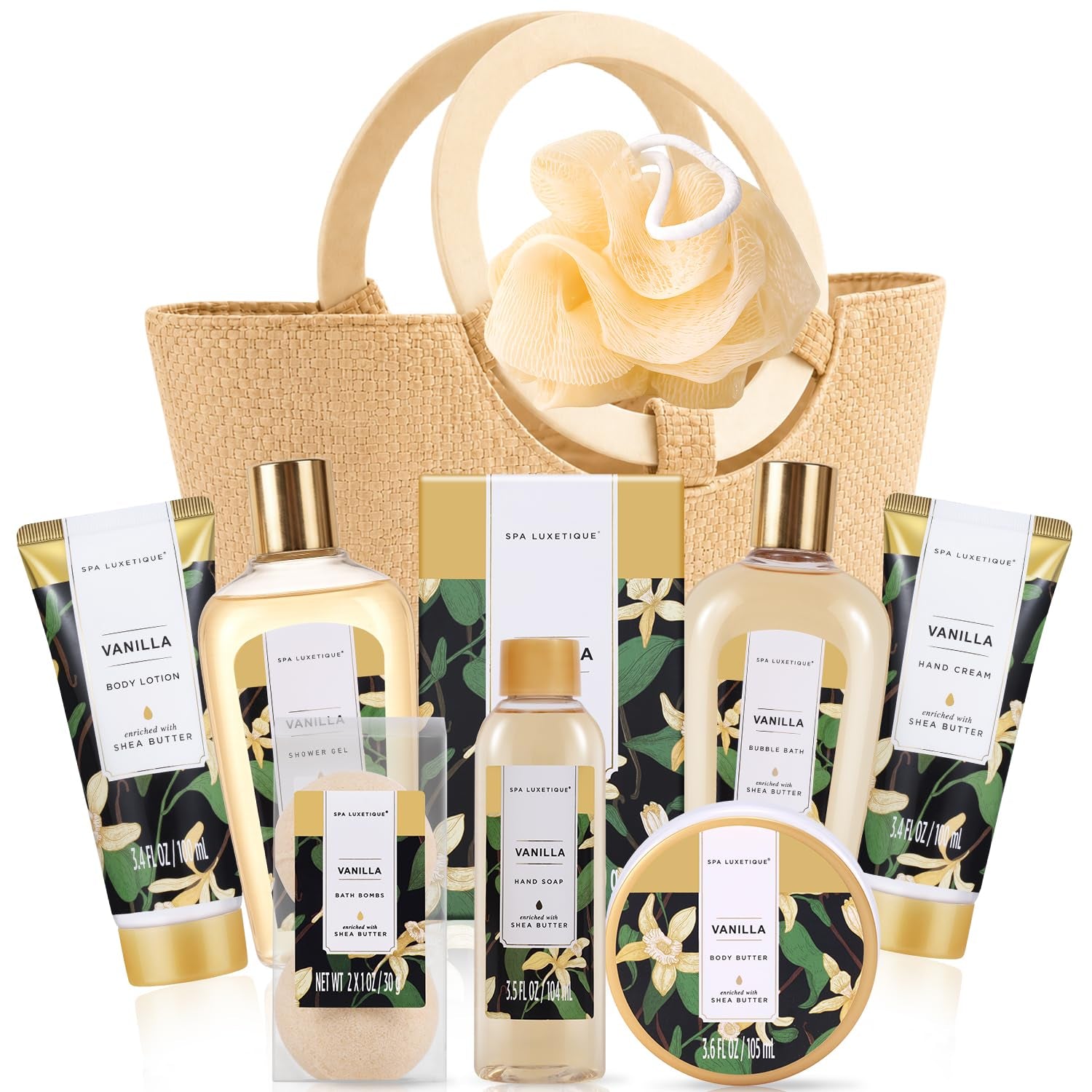 Vanilla 10Pc Gifts for Women Spa Gift Basket