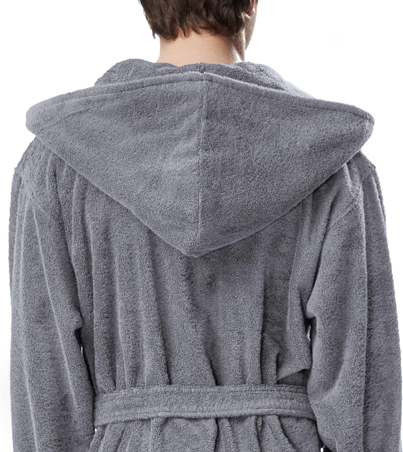 Luxurious Men's Full-Length Hooded Turkish Cotton Bathrobe - Ultimate Comfort and Style