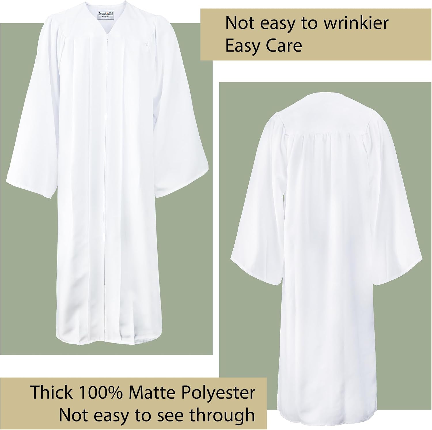 Adults Baptism Robes for Choir Church Judge Graduation Gown Confirmation Officiant Pastor Costume