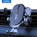 Car Phone Holder Mount, TOPK 2023 Upgrade Auto Locking  Phone Holder with Hook Clip for Car Air Vent for Iphone Samsung